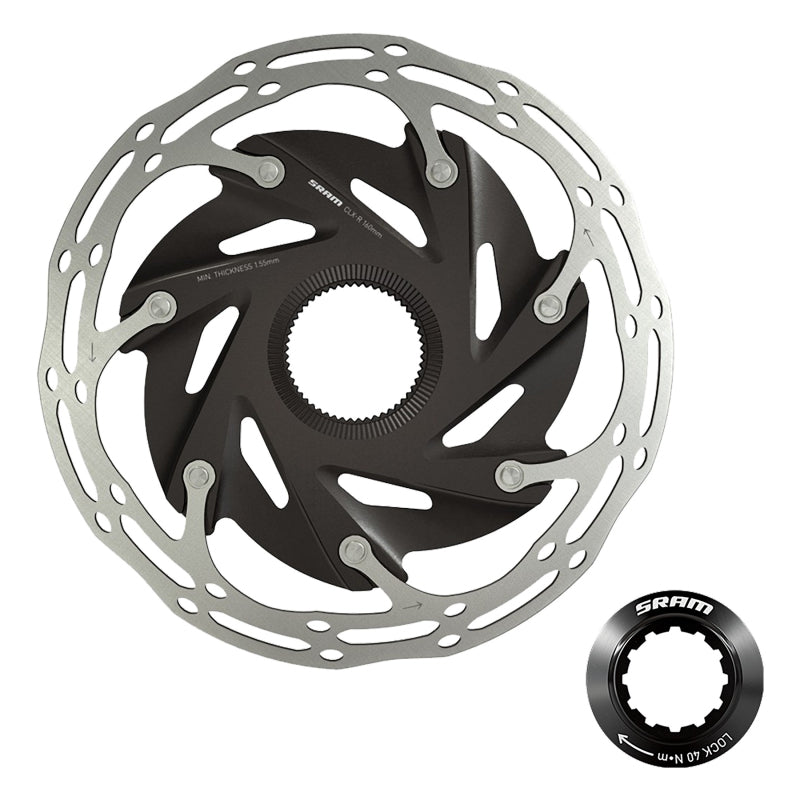 Sram Centerline X Road 2-Piece Disc Rotor 160mm Black Rotor