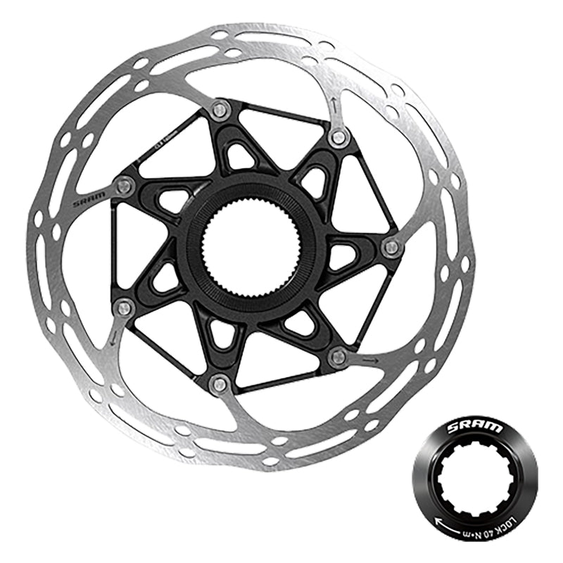 Sram Centerline X 2-Piece Disc Rotor 160mm Silver/Black Rotor