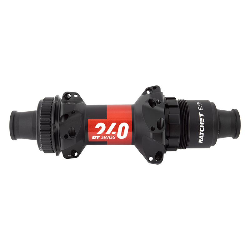 DT Swiss 240 EXP Rear Hub - 12 x 142mm Center-Lock XDR BLK/Red 24H 36pt Straight Pull