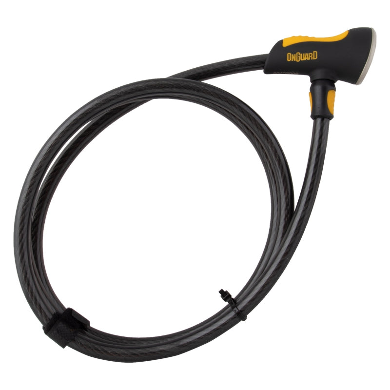 OnGuard Akita Cable Lock with Key: 6 x 12mm Gray/Black/Yellow