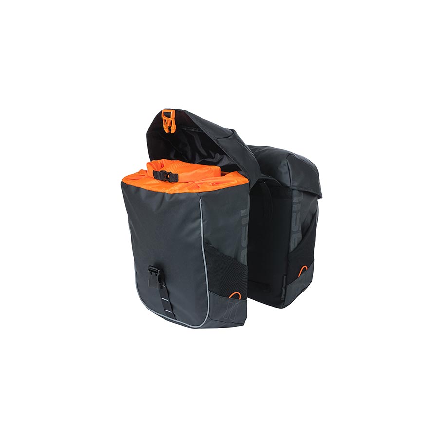 Basil Miles Double bag Pannier 34L Black/Orange