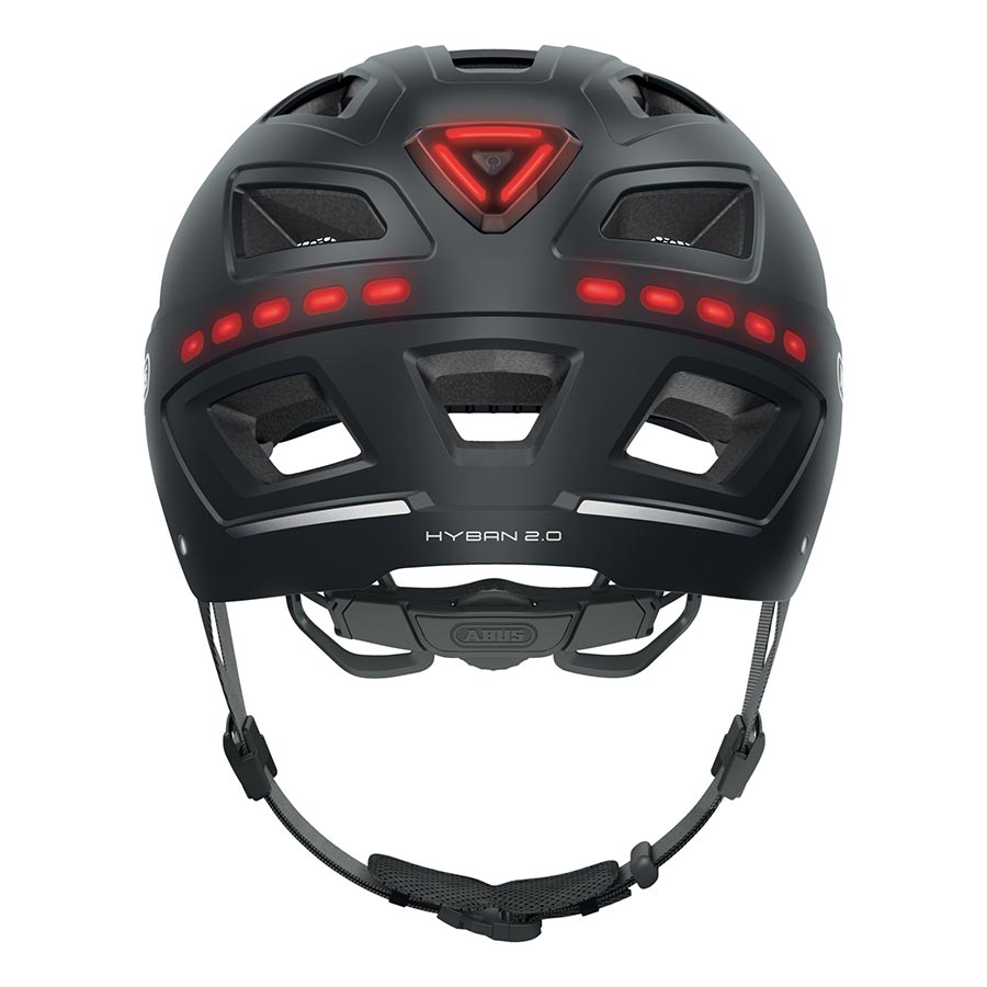 Abus Hyban 2.0 LED Helmet - Signal Black Medium