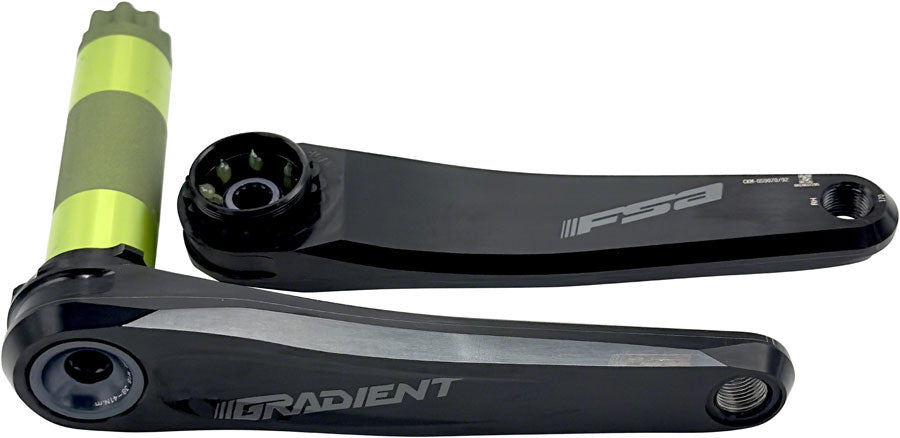 Full Speed Ahead Gradient Modular 1x Crankset - 165mm Fits Shimano SRAM 11/12-Speed Drivetrains 30mm BB392EVO Spindle BLK