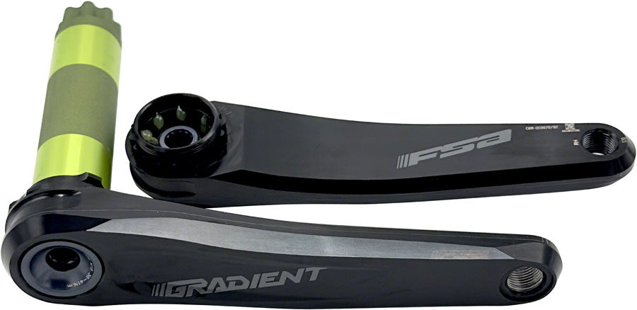 Full Speed Ahead Gradient Modular 1x Crankset - 175mm Fits Shimano SRAM 11/12-Speed Drivetrains 30mm BB392EVO Spindle BLK