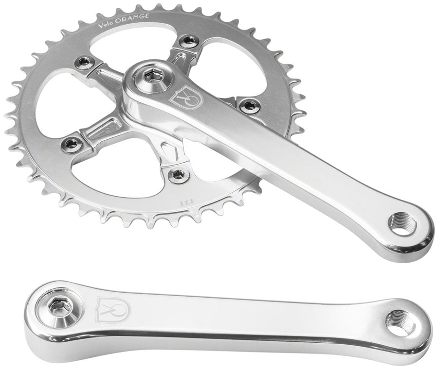 Velo Orange 1-Speed Crankset - 165mm 42t Square Taper JIS Spindle Interface Polished Aluminum
