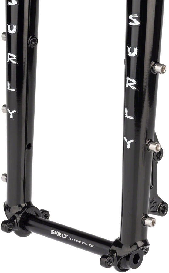 Surly Dinner Fork - 27.5" 15x110mm Thru-Axle 1-1/8" Straight Steerer 420mm Axle To Crown Steel BLK