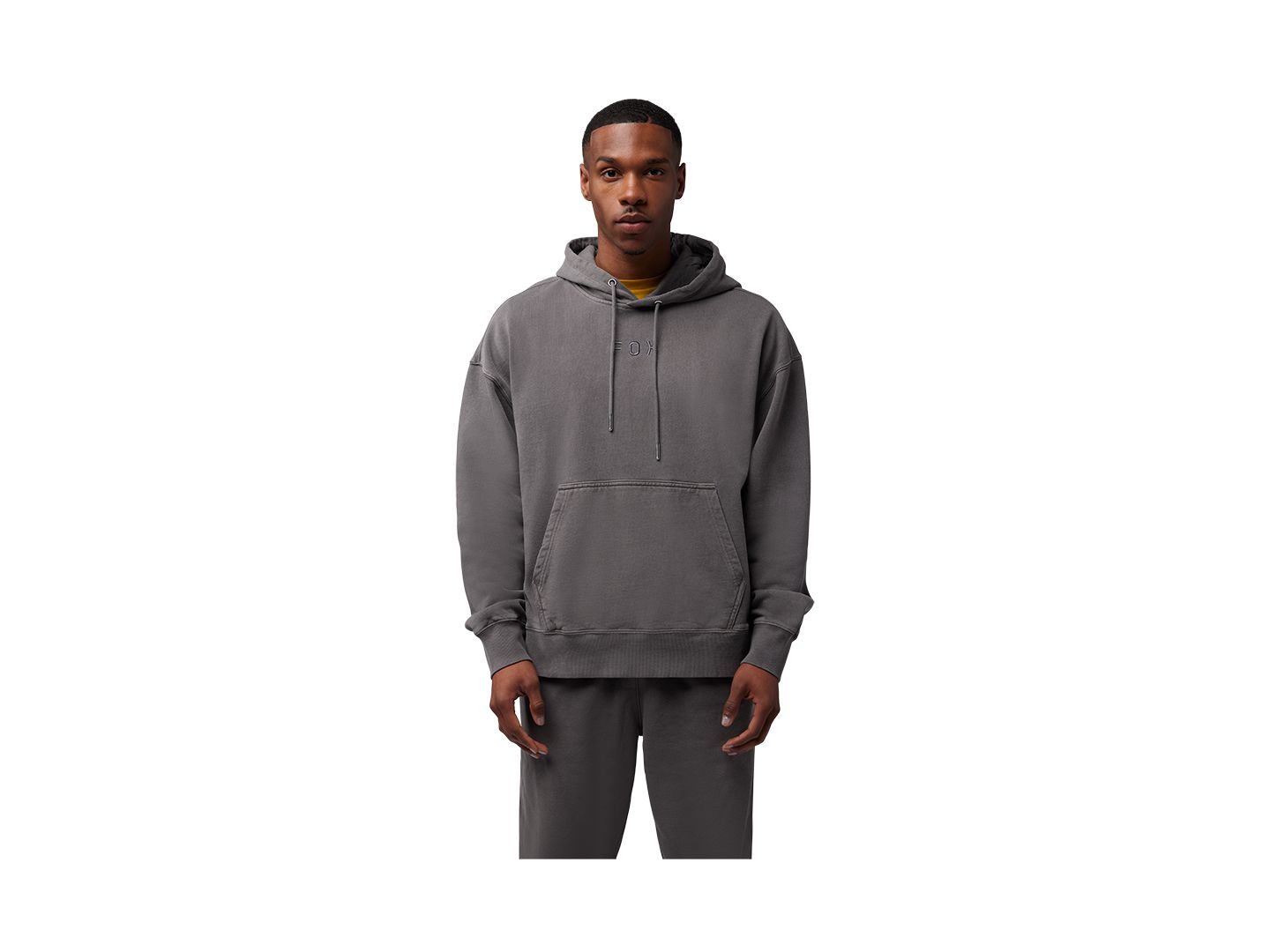 Shirt Fox Racing 25 Wordmark Hoodie Small Grey