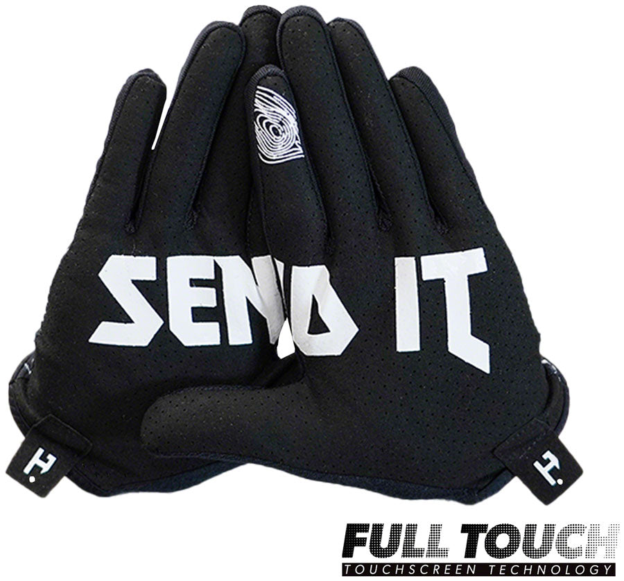 Handup Vented Gloves - Topo Map Black Medium