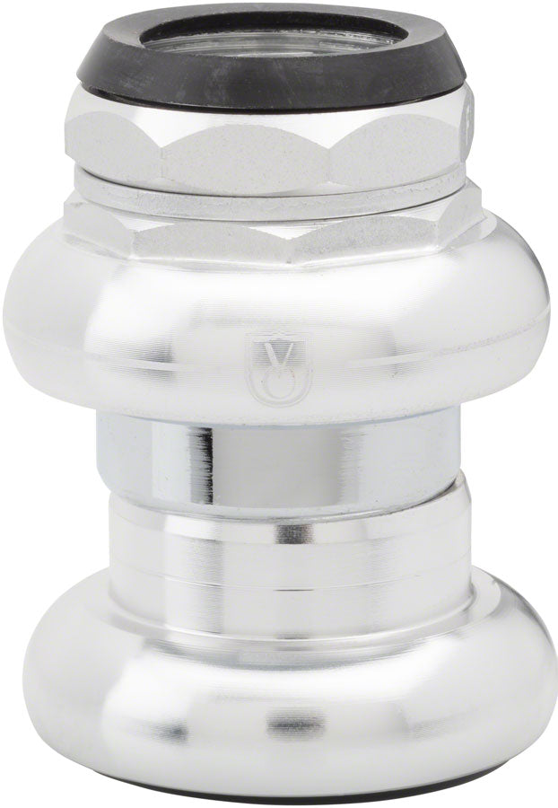 Velo Orange Threaded Headset - Caged Bearing French EC30 /25.0-1.0 Upper | EC30/26 Lower Silver