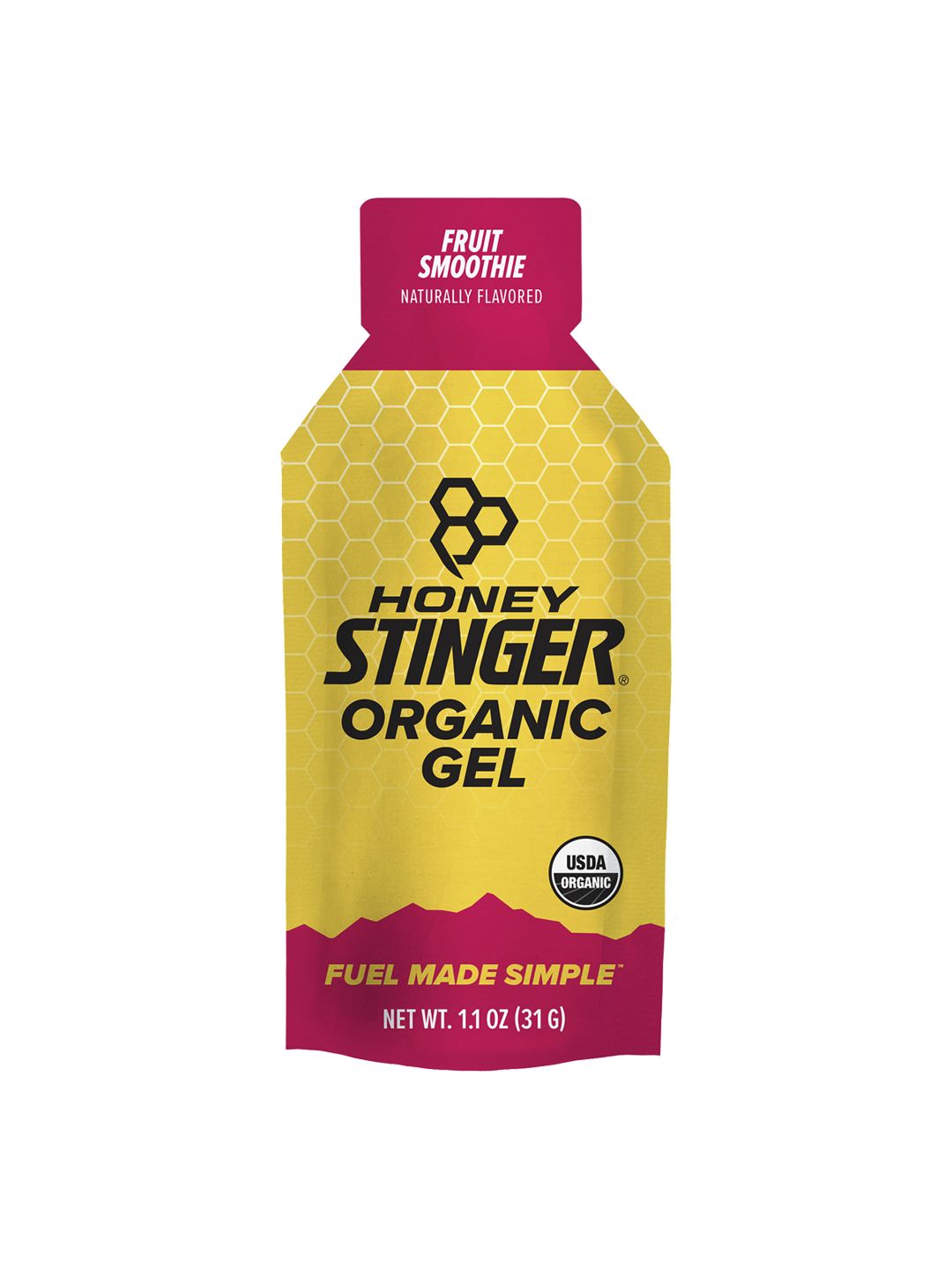 Supplement Honey Stinger Organic Fruit Smoothie Pink Box 24