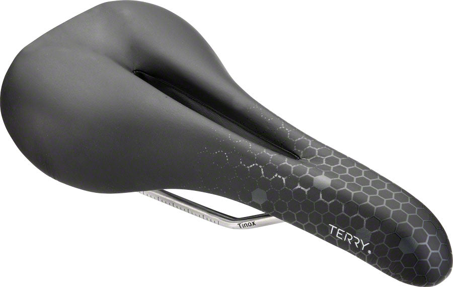 Terry Fly Ti Gel Saddle - Titanium Black/Gray Mens
