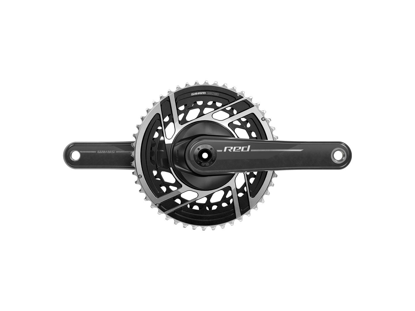 SRAM RED Crankset - 175mm 2x 12-Speed 48/35t 8-Bolt Direct Mount DUB Spindle Interface Natural Carbon E1