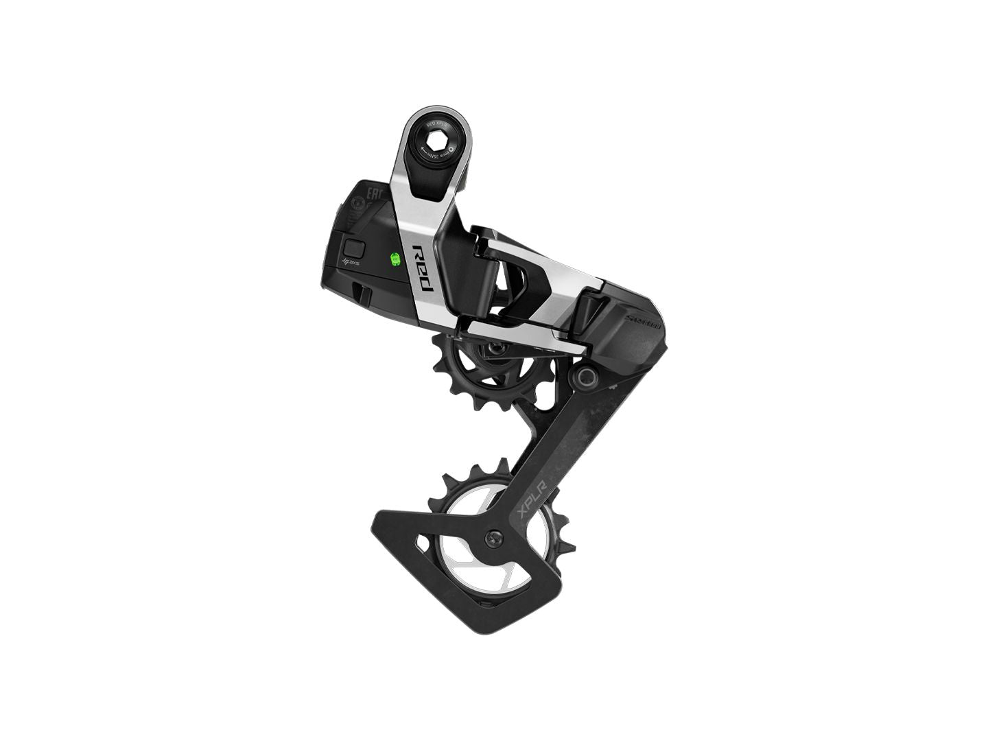 SRAM RED XPLR AXS Rear Derailleur - For RED XPLR 1x 13-Speed 46t Max UDH Hangerless Battery Not Included BLK/Silver E1