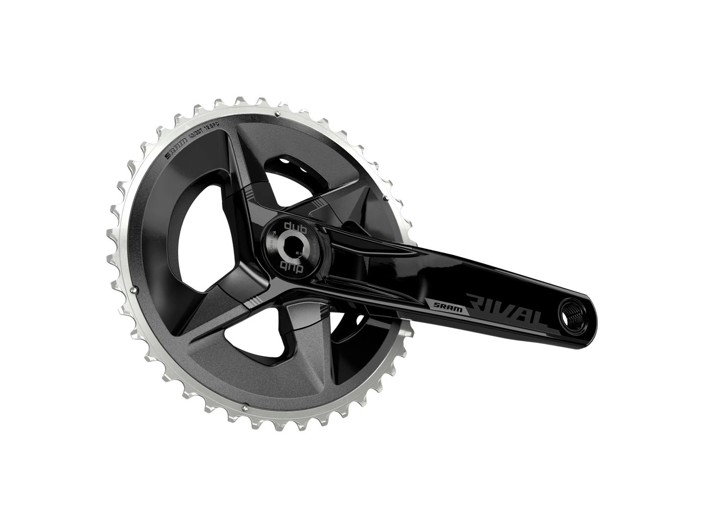 SRAM Rival AXS Wide Crankset - 170mm 12-Speed 43/30t 94 BCD DUB Spindle Interface BLK D1