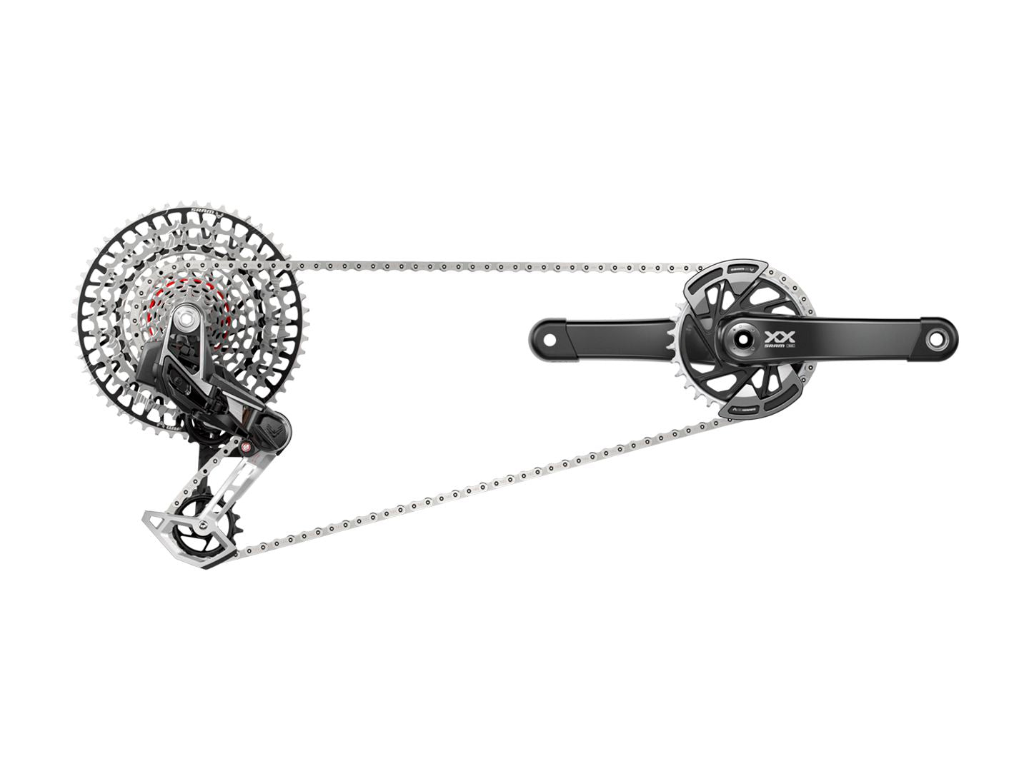 SRAM XX T-Type Eagle Transmission Groupset - 170mm Crank 32t Chainring AXS POD Controller 10-52t Cassette Rear Derailleur Chain
