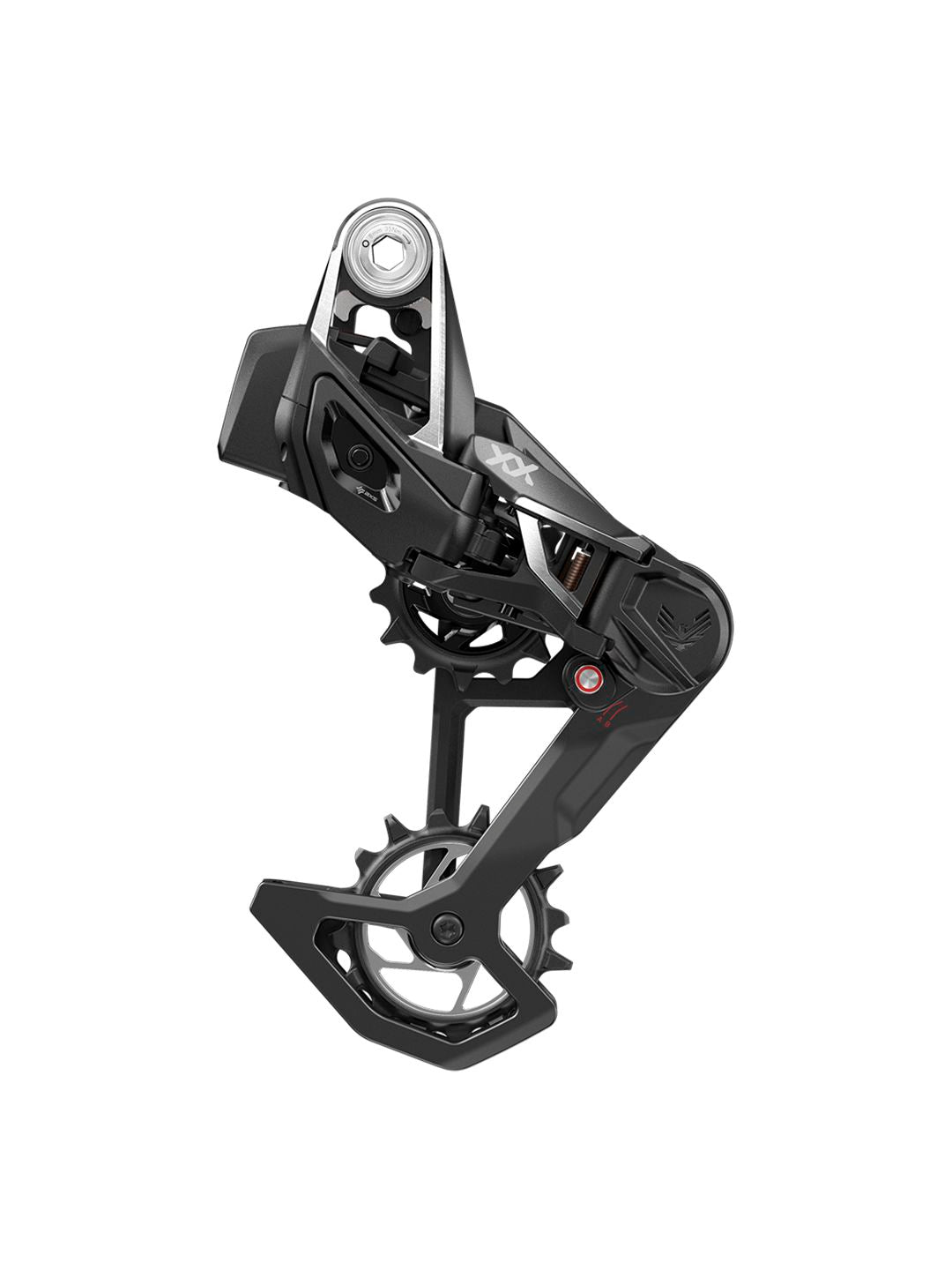 SRAM XX SL Eagle T-Type AXS Rear Derailleur - 12-Speed 52t Max Battery Not Included UDH Hangerless Carbon Cage BLK/Silver