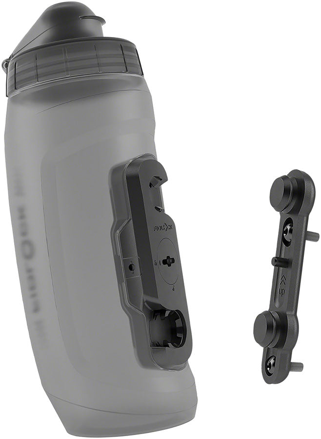 Fidlock TWIST Water Bottle Cage Set - Bike Base Mount Bolt-On 590ml Smoke
