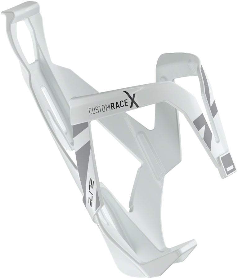Elite Custom Race X Bottle Cage - Black with White Graphics