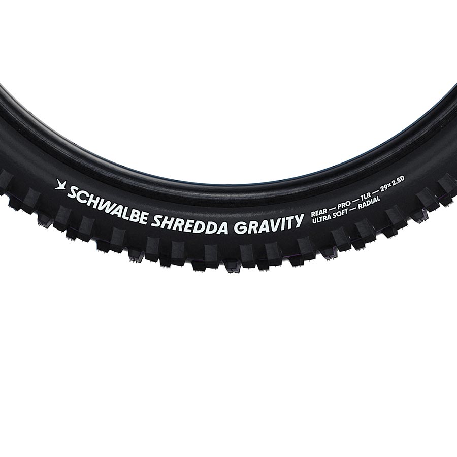 Schwalbe Shredda Rear Tire - 27.5 x 2.50 Tubeless Folding BLK Evolution Line Gravity Pro Addix Ultra Soft Radial E-50