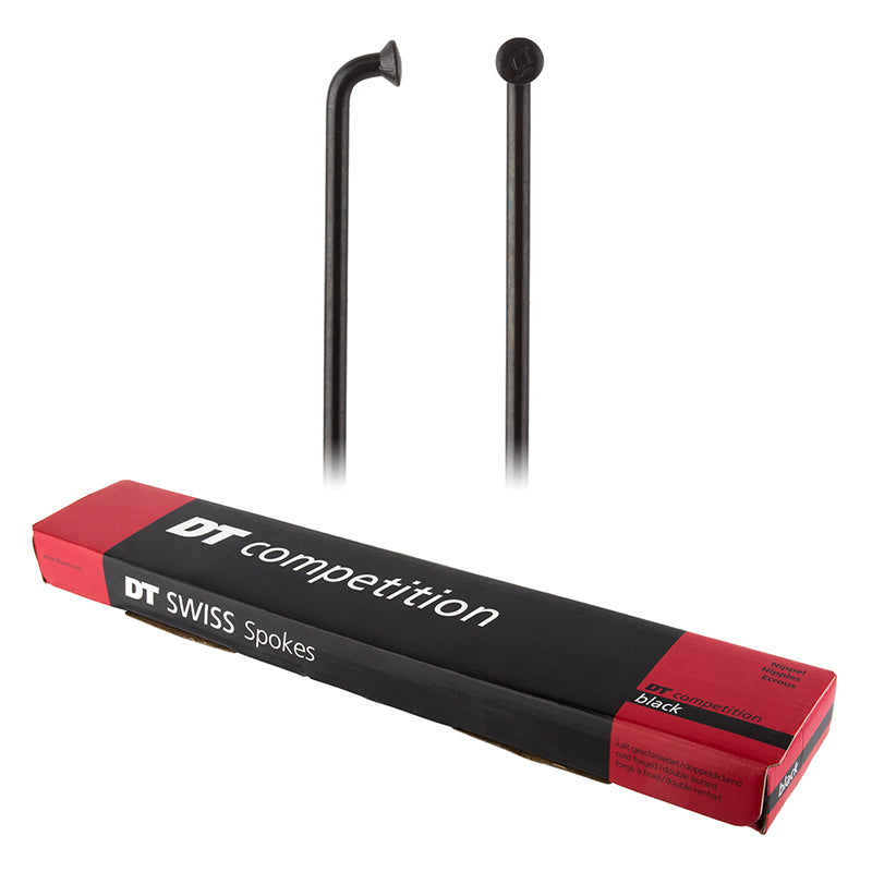 DT Swiss Competition Spoke: 2.0/1.8/2.0mm 250mm J-bend Black Box of 100