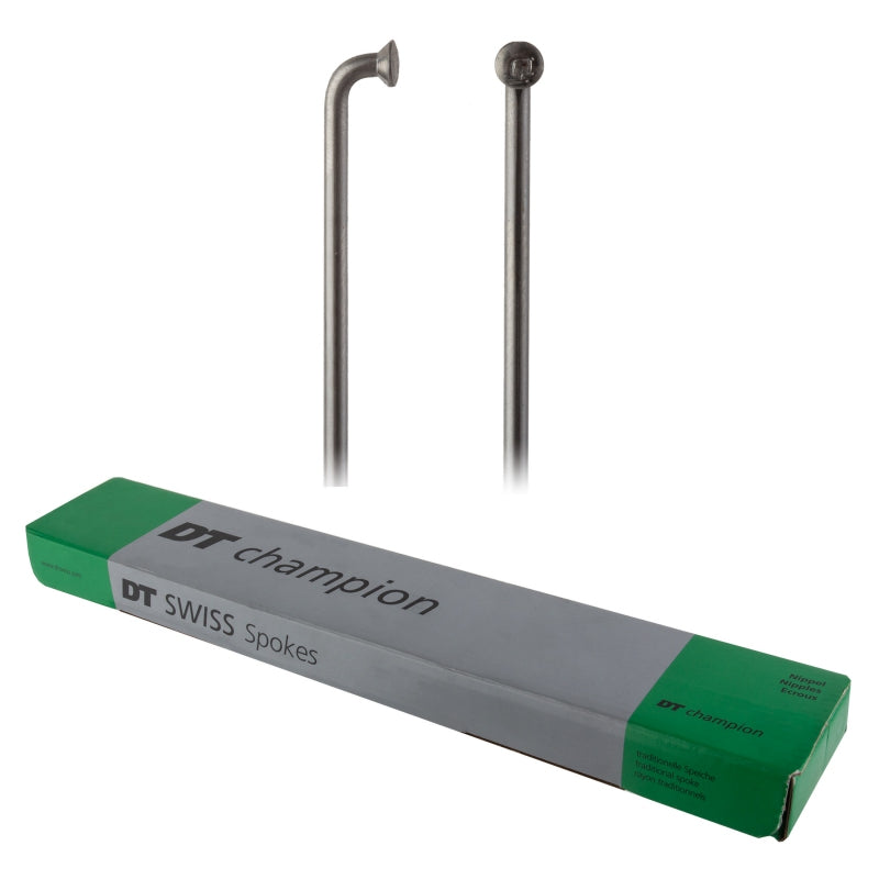 DT Swiss Champion Spoke: 2.0mm 299mm J-bend Silver Box of 100