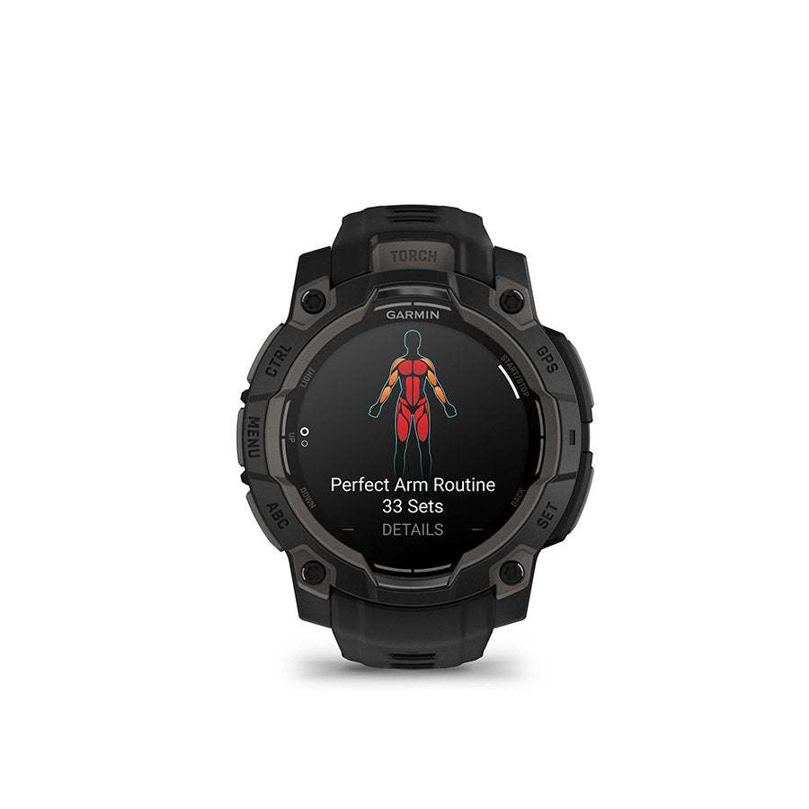 Garmin Instinct 3 GPS Smartwatch - 45mm AMOLED Black/Black