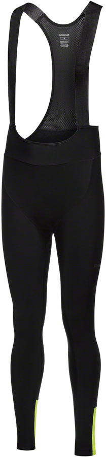 Gorewear Swiftride Thermo Bib Tights + - Black/Neon Yellow Mens X-Large