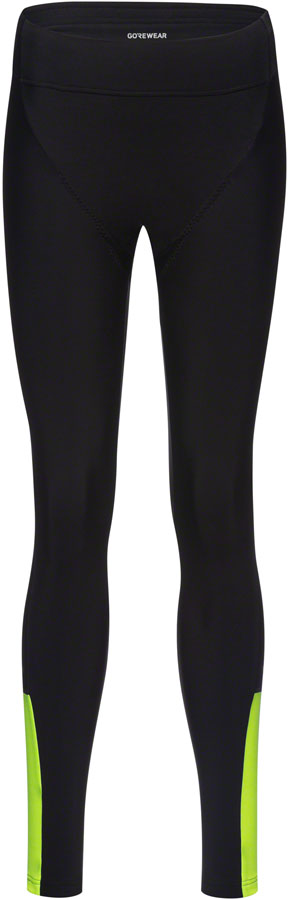 Gorewear Swiftride Thermo Tights - Black/Neon Yellow Womens Medium
