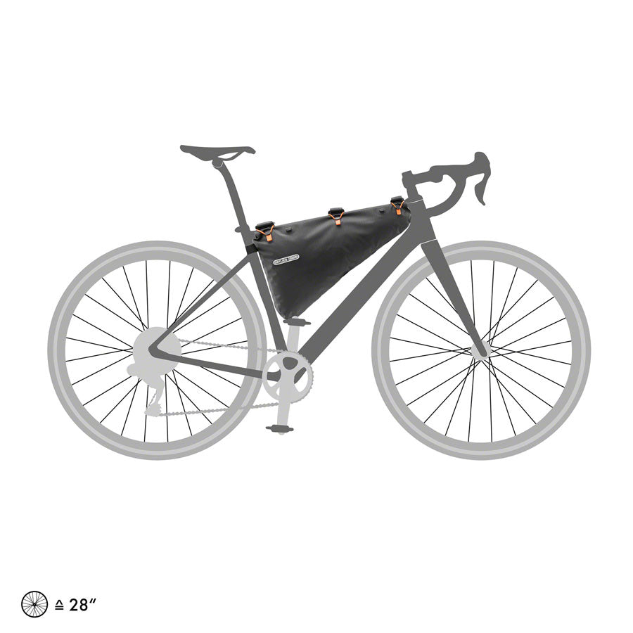 Ortlieb RC Frame Pack - Triangle Roll Closure 6L Black