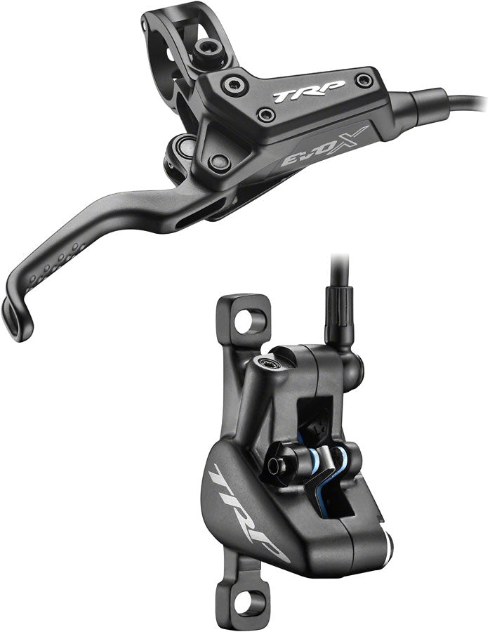 TRP EVO X HD-M9020 Disc Brake Lever - Right/Front Rear 1900mm Hose Post Mount 2-Piston BLK