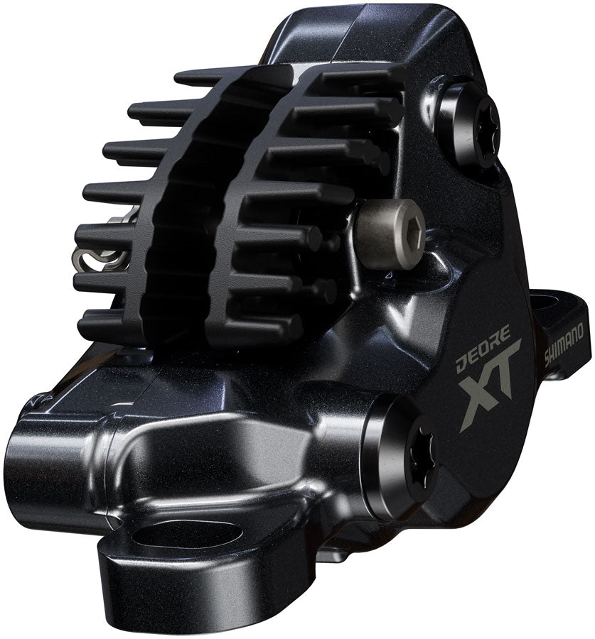 Shimano Deore XT M8200 Disc Brake Lever - Left/Front Post Mount 2-Piston Caliper SM-BH90-SBM Hose Fin Metal Pads BLK