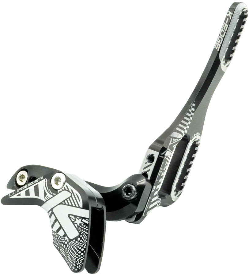 K-EDGE 1x Race W Chain Guide - For Single Chainring Water Bottle Attachment Point BLK/White