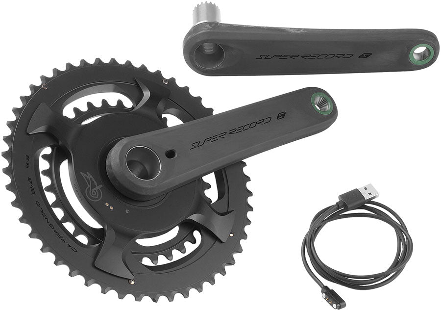 Campagnolo Super Record S Wireless Power Meter Crankset - 175mm 12-Speed 50/34t Campy 121/88 Asym BCD Ultra Torque Spindle Carbon