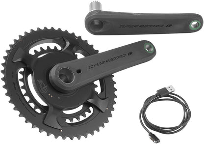 Campagnolo Super Record S Wireless Power Meter Crankset - 165mm 12-Speed 52/36t Campy 121/88 Asym BCD Ultra Torque Spindle Carbon
