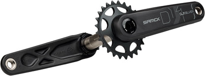 Samox Silver DJ-1 Crankset - 155mm 3-Bolt Direct Mount 25t Chainring 24mm Chromoly Spindle BLK