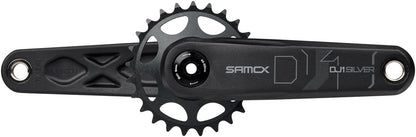 Samox Silver DJ-1 Crankset - 160mm 3-Bolt Direct Mount 25t Chainring 24mm Chromoly Spindle BLK