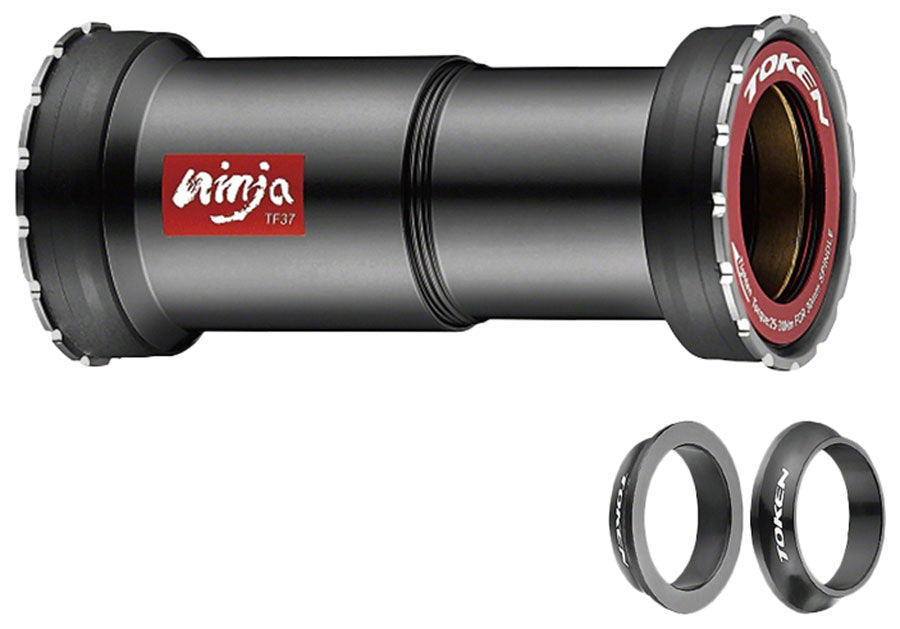 Token Ninja TF46386 Press Fit Double-Thread Bottom Bracket - PF30 BB386/BB392 BLK