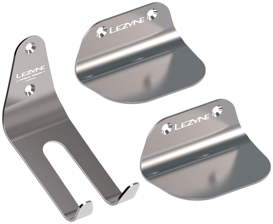 Lezyne Stainless Pedal Bike Storage Hook - Silver