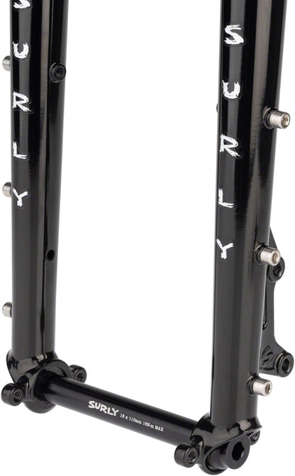 Surly Dinner Fork - 27.5" 15x110mm Thru-Axle 1-1/8" Straight Steerer 420mm Axle To Crown Steel BLK