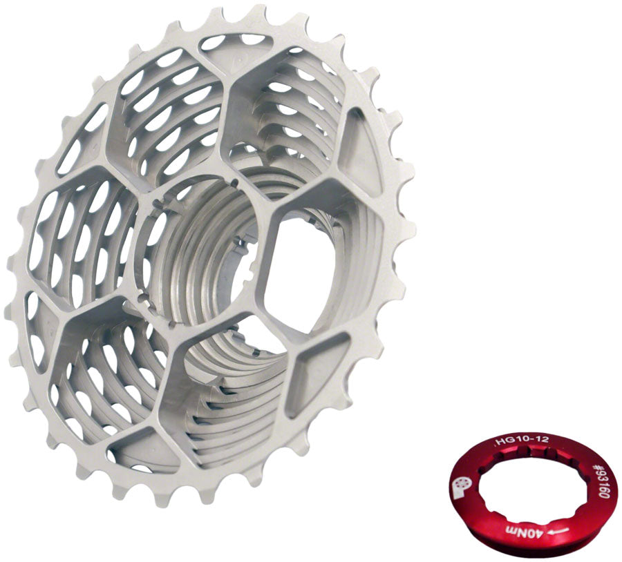 Prestacycle UniBlock PRO Cassette - 12-Speed Shimano For HG 12 Freehub 11-34 Silver