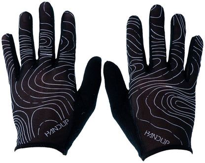 Handup Vented Gloves - Topo Map Black Large