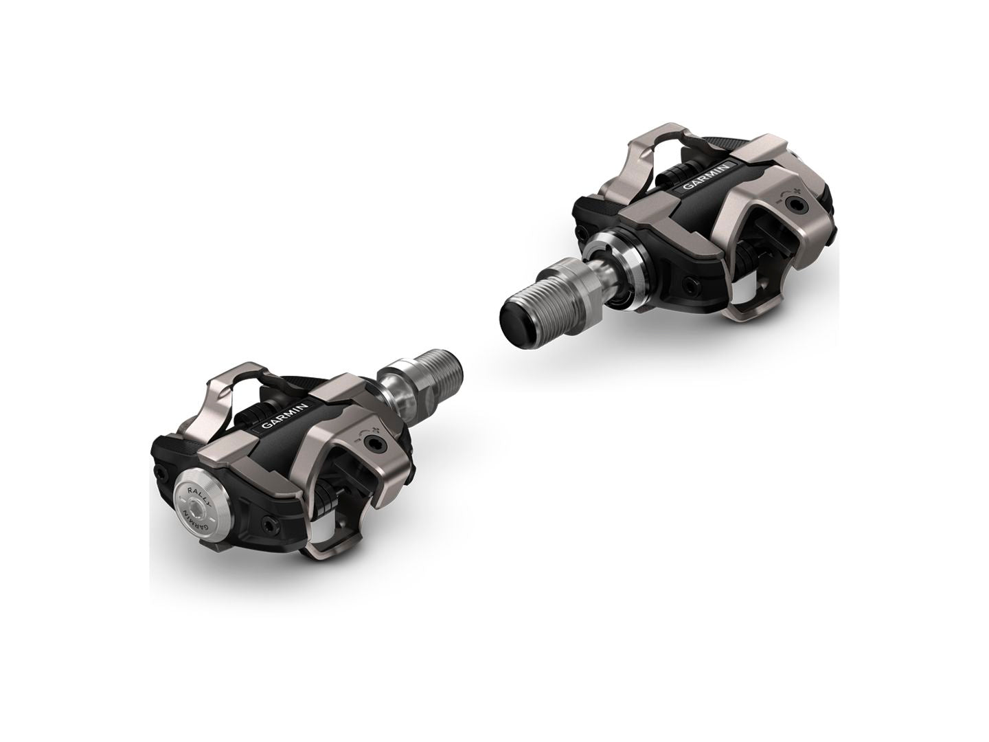 Garmin Rally XC100 Power Meter Pedals - Dual Sided Clipless Alloy 9/16" BLK Pair Single-Sensing Shimano SPD