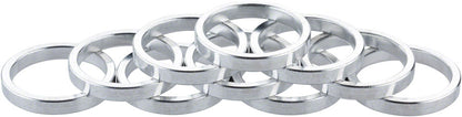 Problem Solvers Headset Stack Spacer - 28.6 5mm Aluminum Silver Bag of 10