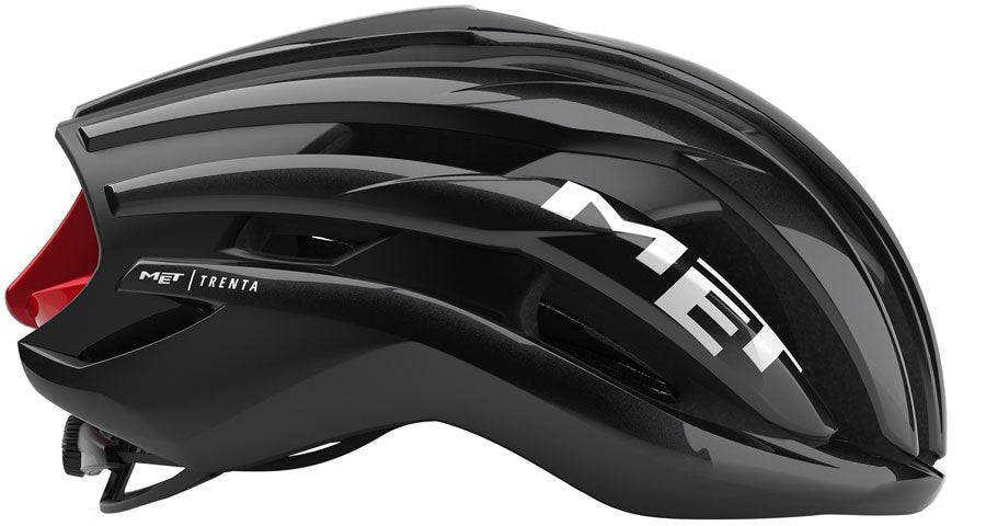 MET Trenta Helmet - Black/Red Gloss Medium