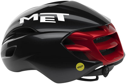 MET Manta Helmet - Black/Red Glossy Small
