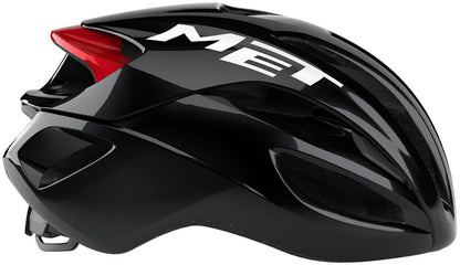 MET Rivale Helmet - Black/Red Glossy Small