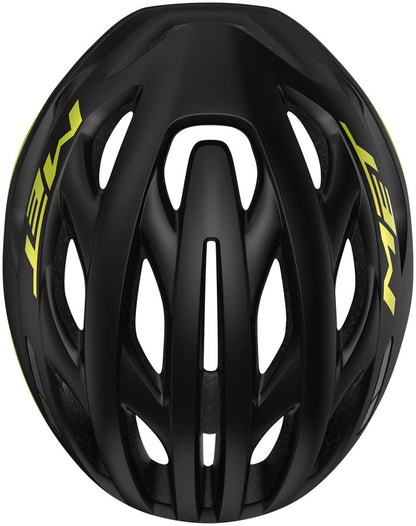 MET Estro MIPS Helmet - Black/Lime Yellow Metallic Glossy Small