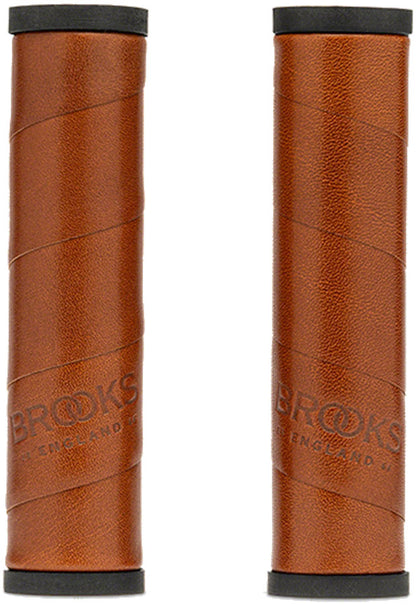 Brooks Willow Leather Grips - Honey 130/130mm