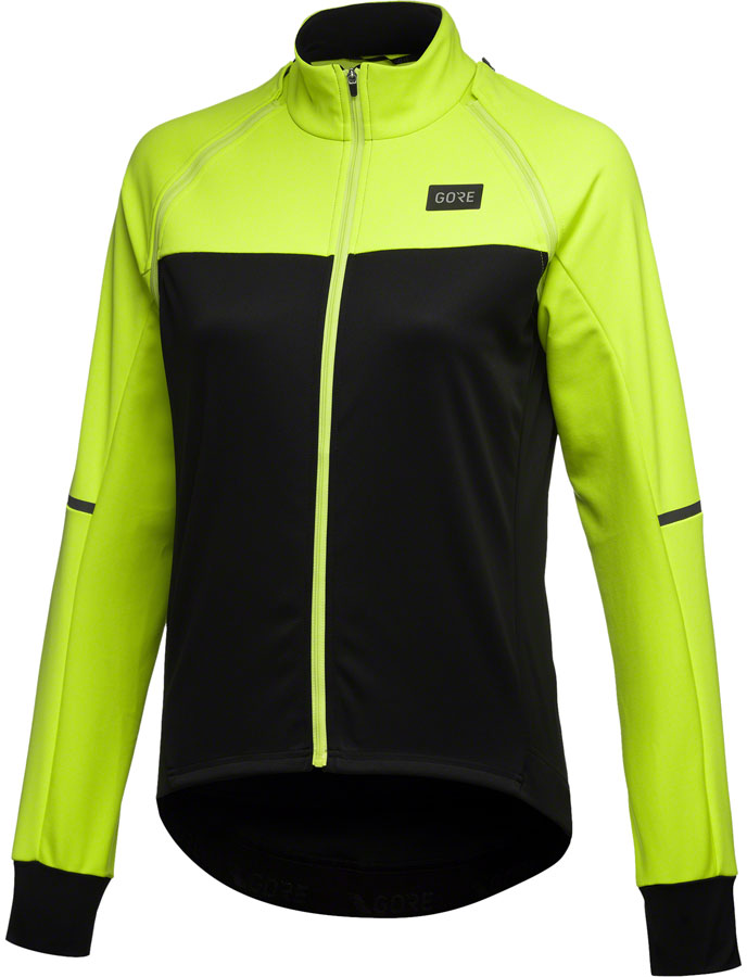 Gorewear Phantom Jacket - Black/Neon Yellow Womens Small
