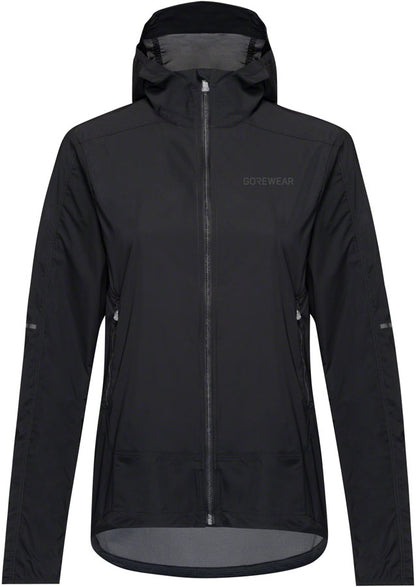 Gorewear Fernflow Hooded Windbreaker - Black Womens X-Large